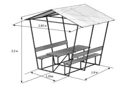 Беседка из металла №-1